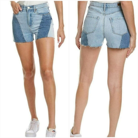 NWT BlankNyc Patchwork Cutoff Shorts - Picture 1 of 7